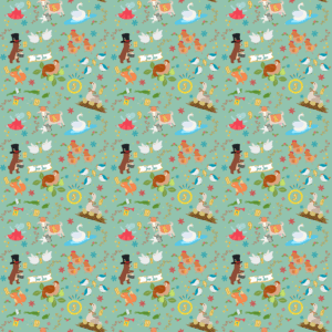 Twelve Days of Crittermas wrapping paper