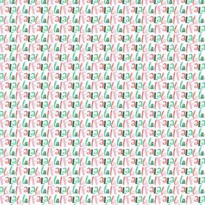 Fa La La La white wrapping paper