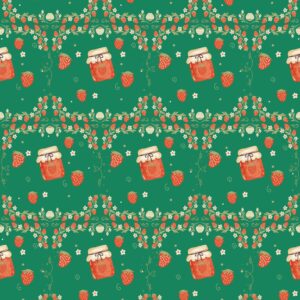 strawberry summer swing wrapping paper