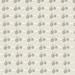 Bicycle - Floral - wrapping paper