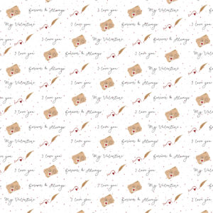 Handwritten love notes-wedding wrapping paper