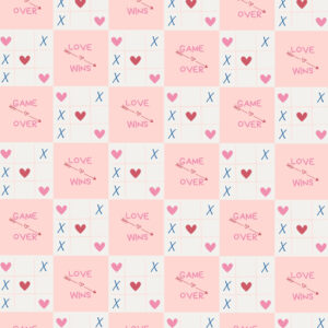 tic tac toe game - love wins- game over- wrapping paper