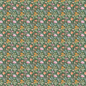 Green Floral Wrapping Paper