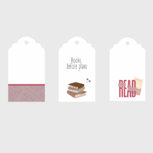 Blush Bookish Gift Tags
