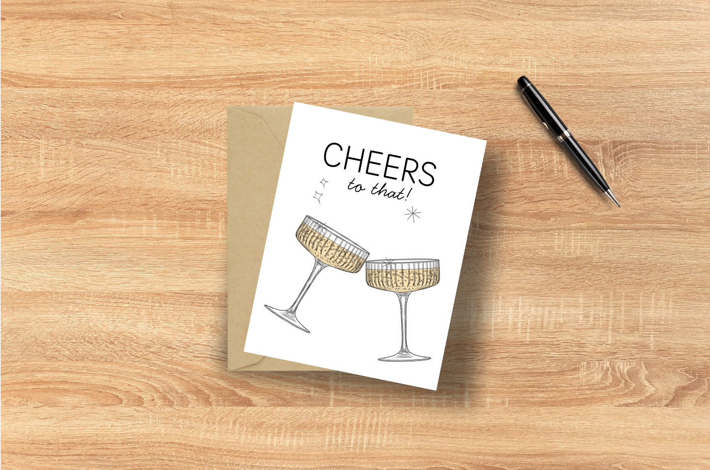 Vintage Coupe Glass Card